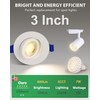 zouzai 5CCT LED Gimbal Led Recessed Light with Junction Box,