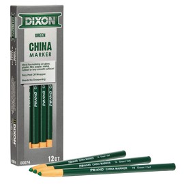 Dixon Industrial Phano Peel-Off China Marker Pencils, Green (00074) (Pack of 6, 72 Count Total)