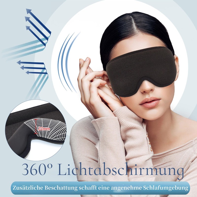 Sleep Mask for Men Women, 99% Light Blocking Sleeping Mask,