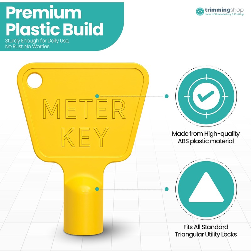 Trimming Shop 2 x Plastic Utility Meter Box Key –