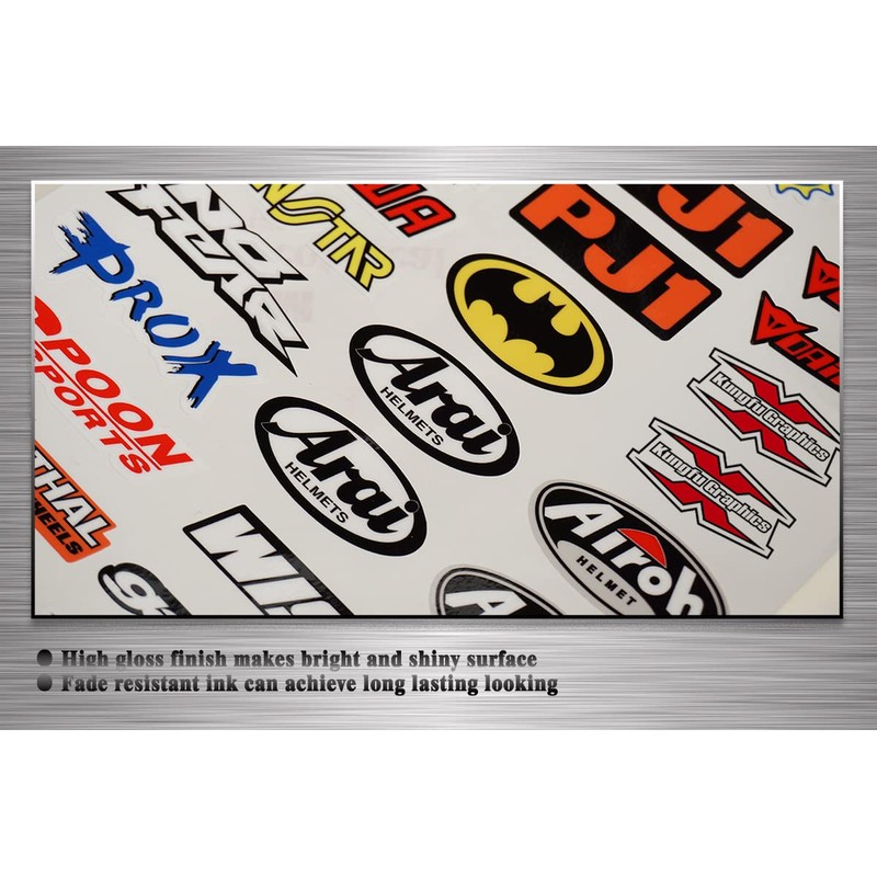 Kungfu Graphics Racing Sponsor Logo Micro Decal Sheet, White