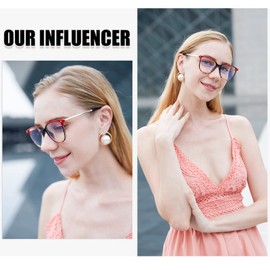 DUCO DC5209 anteojos de bloqueo de luz azul, reduce la tensión ocular y la fatiga, anteojos de lectura de computadora, color azul