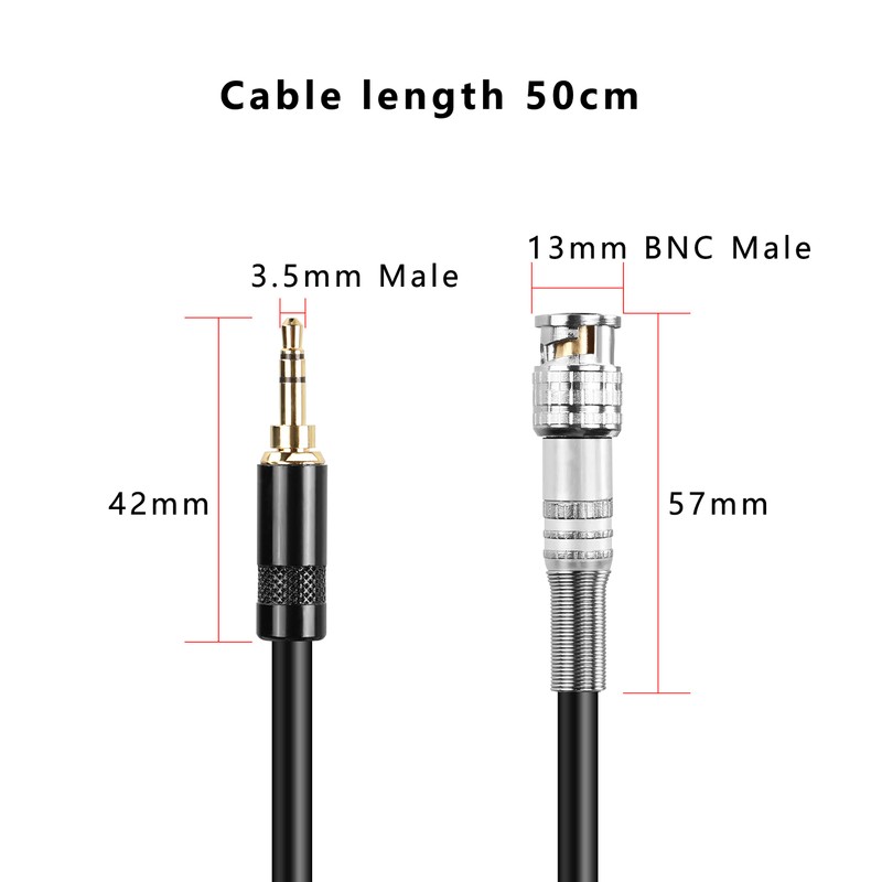 MEIRIYFA BNC Male to 3.5mm Male Audio Cable,BNC Male to