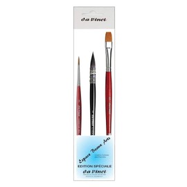 da Vinci casaneo Serie 498 French Watercolour Brush No.2 + Da Vinci Series 5580 Cosmotop NO.3 + Series 5880 NO.12