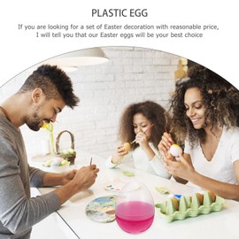 VICASKY Giant Empty Fillable Eggs: Large Easter Eggs Translucent Fillable Easter Eggs Plastic Easter Eggs Surprises Egg For Easter Egg Hunt Game Supplies