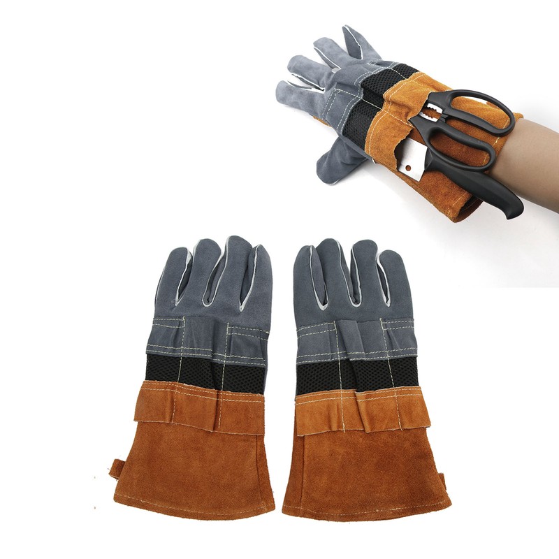1 Pair Heat Resistant Gloves Separate Fingers Hot Proof Mitts