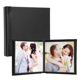 Neil Enterprises Inc. Leather Self-Stick 5" x 5" Black Photo Album - Holds 10 Photos