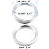 ACROPIX 56.1mm to 64.1mm Universal Car Hub Centric Rings Silver