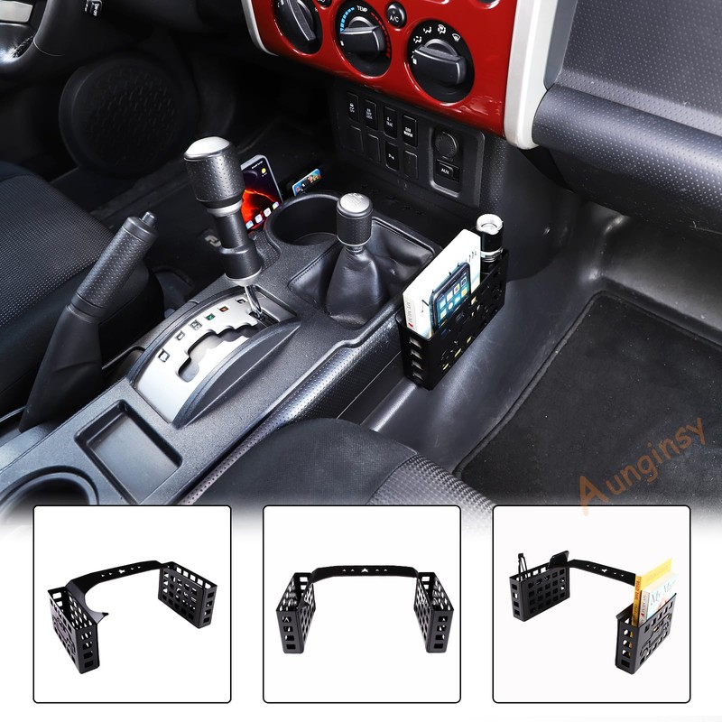 Aunginsy Center Console Gear Storage Box Basket Fit Toyot@a FJ