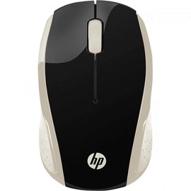 HP Mouse Inalámbrico HP 200, Conectividad de 10 mts, 2.4 GHz, Windows/MAC OS, Ambidiestro, Dorado (2HU83AA)