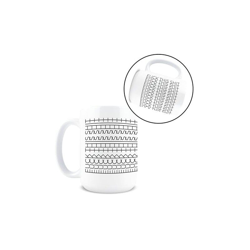 AuraFusion Tassen – 15 oz Keramikbecher mit versteckter Botschaft, Mikrowellengeeignet,