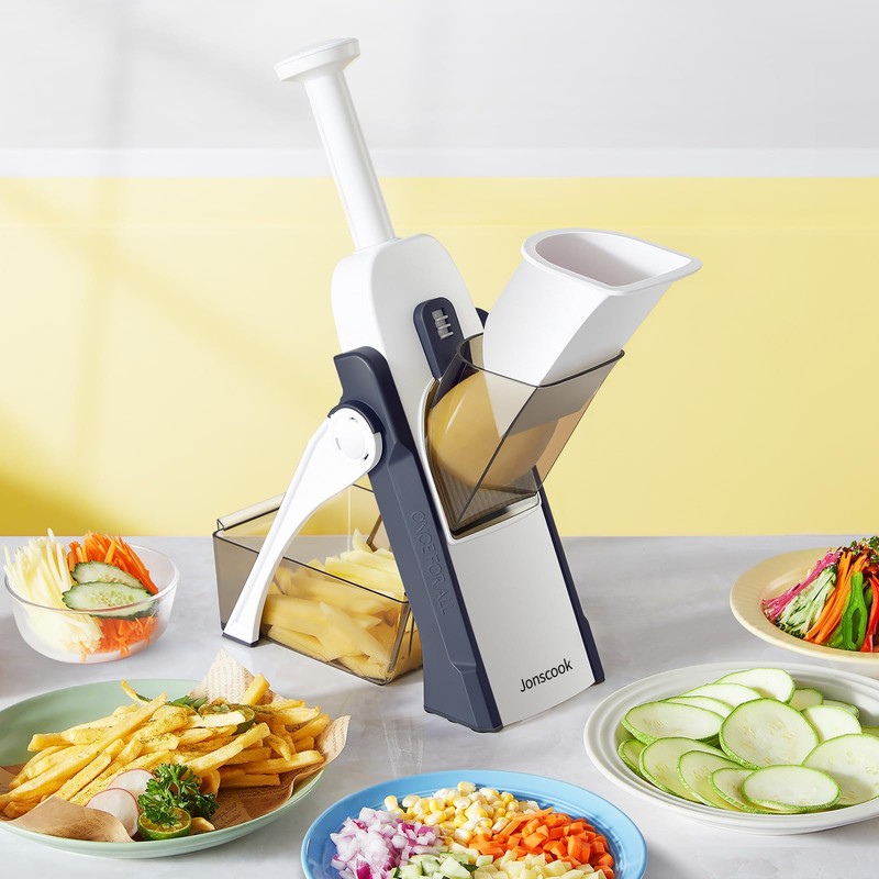 Jonscook Multifunctional Kitchen Gadgets Mandoline Food Slicer, Safe Veggie Chopper