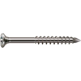 SPAX T-Star Plus 0467000400453 Facade Screws Stainless Steel A2 4.0 x 45 mm Pack of 100 Very Small Countersunk Head Partially Threaded Cut Tip