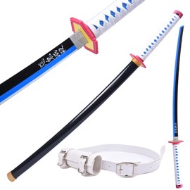 sanshimoxing 41" Cospaly Sword Tomioka Giyuu Sword Anime Replica Sword Suitable for Character Dress up, Anime Lovers Collection Decoration