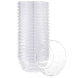 PLASTICPRO 6 ounce Premium Heavy Weight Crystal Clear Disposable Hard Plastic Dessert Size Party Bowls Pack of 40