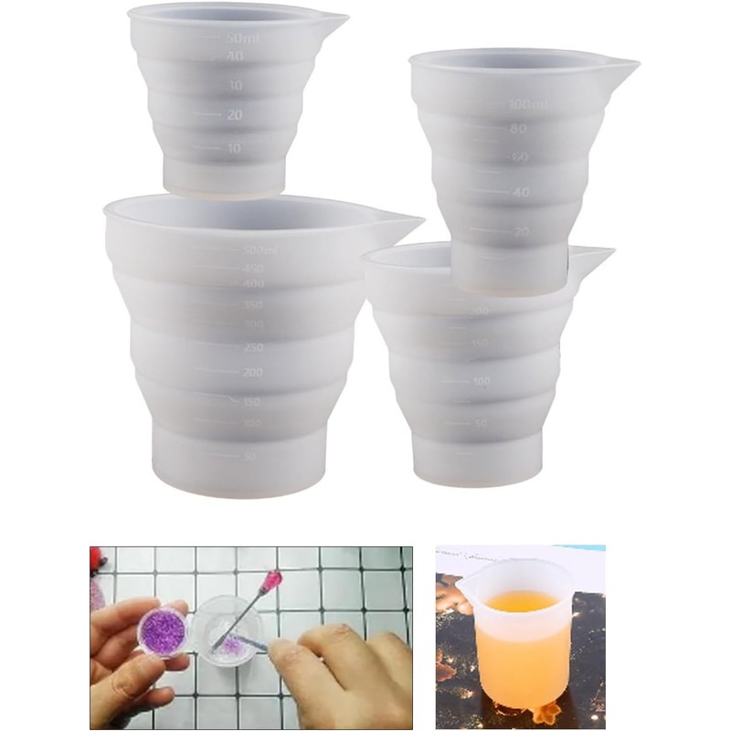 Taza medidora plegable de silicona para taza medidora plegable de