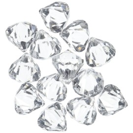 Acrylic Clear Ice Rock Diamond Crystals Treasure Gems for Table Scatters, Vase Fillers, Event, Wedding, Arts & Crafts, Birthday Decoration Favor (60 Pieces)