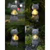 Solar Cat Outdoor Statues for Garden-Outside Decor