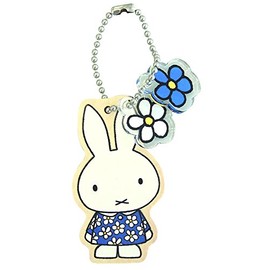 Moomin NaganoFactory DB681A Miffy Acrylic & Wood Charm A, Blue, W 1.4 x H 2.5 x D 0.1 inches (35 x 64 x 3 mm)
