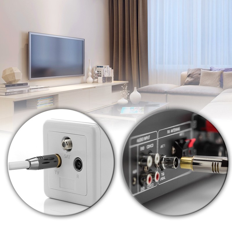 deleyCon TV Cable Straight/Straight - Gold Plated