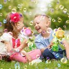 Rechargeable Flower Bubble Guns for Kids W/LED Lights & 10