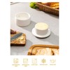 French Butter Crock with Lid for Countertop,Porcelain Butter Keeper with