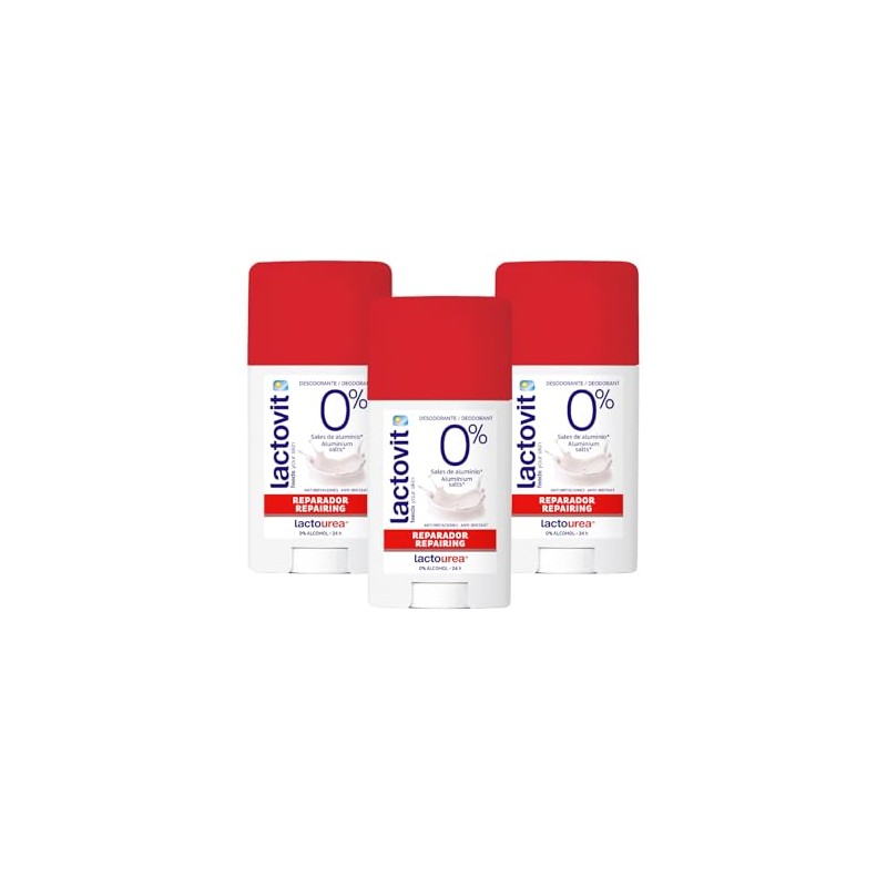 Lactovit Lactourea Desodorante en Barra, reparador piel seca extra seca,