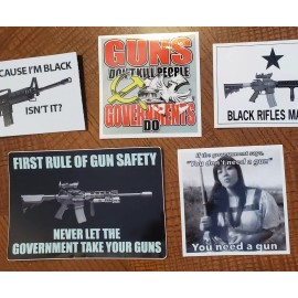 SHADY BRADY ENTERPRISES Gun Rights Stickers (5) VARIETY PACK 5-year Warranty WORLDWIDE  SHIPPING