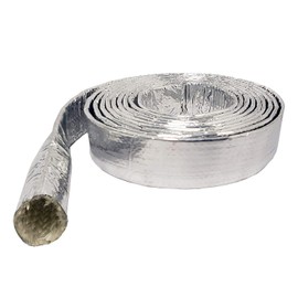 Electriduct Aluminum Coated Fiberglass Heat Reflective Cable Protection and Wire Safety Management Sleeving - 20mm (0.8") | 10FT