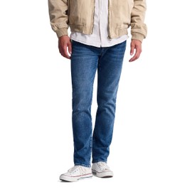 General Denim Works Bridge Men's Regular Rise Straight Leg Jeans, Mid Brushed Denim, 35x32