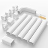 4'' 19.5 Ft Mini Split Line Cover Set, PVC &