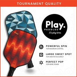 Pickleball Paddles - Set of 2 - USAPA Approved Pickleball Racket | Carbon Fiber and Polymer Honeycomb Composite Core | Hyper-Grip™ Surface with Graphite Face & Cushioned Grip - PlayPaddle Gifts