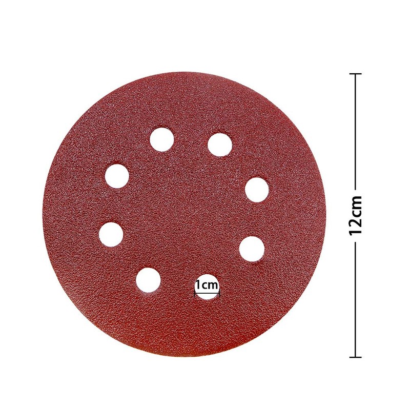 50 Pieces WooZuu 8 Holes Sanding Discs Pads 80 Grit
