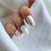 Pink powder beach ball handmade nail tips - Long Square
