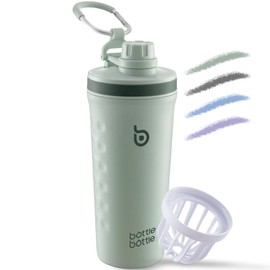 BOTTLE BOTTLE 26oz Insulated Shaker Bottle Insulated Stainless Steel Water Bottle with Wire Whisk, Reusable Stainless Steel Water Bottle, Gym Water Bottle（green）