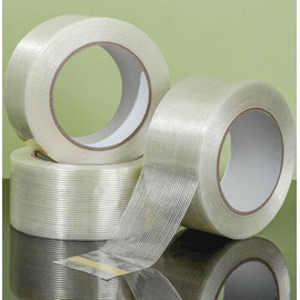 Valley'sYuMiao 3Pack, Mono Filament Strapping Tape, 2in×35yds×5.5mils, 105yds Total, Fiberglass Transparent Reinforced Packing, Heavy Duty Wearproof Tape