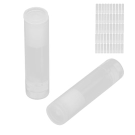 Pongnas Solución Eficiente Premium para Profesionales 50 Tubos de Bálsamo Labial de 5 Ml, Botellas Vacías de Lápiz Labial Recargables, Contenedor de Cosméticos Translúcido para