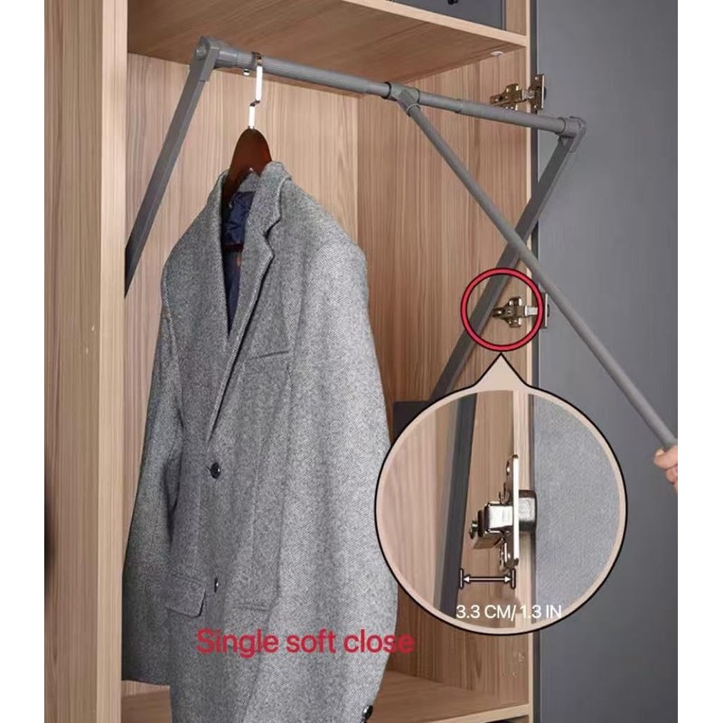 TRONTOP brand Wardrobe lift clothes rack,Pull Down Closet Rod for