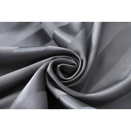 Satin Stripe Fitted Sheet 600 Thread Count – 40cm Extra Deep Bed Sheets – 100% Egyptian Cotton Bottom Sheets– White & Grey Bed Linen – Double, King, Super King Size (Grey, King)