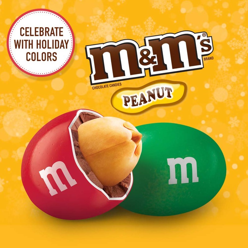 M&M'S Holiday Peanut Chocolate Christmas Candy, 10-ounce Bag