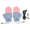USB Heating Gloves Full Finger Half Fingerless Double Sided Heating