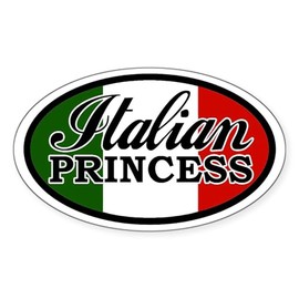 CafePress Italian Princess Oval Sticker Oval Car Bumper Sticker