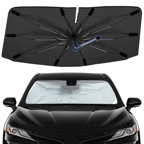 Windshield Sun Shade Umbrella for Toyota Camry 2003-2025, Foldable Car