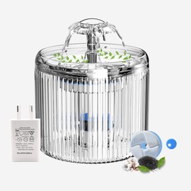 Supreme Crafted 2.6L Wired Pet Water Fountain – Durable Cat Water Fountain & Dog Water Dispenser, Quiet Operation, Quad Filtration, Two Flow Modes, Easy to Clean, Elegant Design, AU Adapter