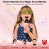 PKBD Kids Karaoke Machine,Portable Bluetooth Speaker with 2 Wireless Microphones/LED