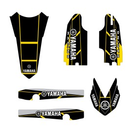 Unbranded Yamaha YZ125 YZ250 UFO Restyle retro graphics trim kit yellow/black FREE SHIP
