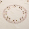 Round Red Floral Flower Embroidered Table Runner Tablecloth Cutwork Table