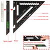 Beslands 7 inch Rafter Square with Level, Aluminum Metal Triangle