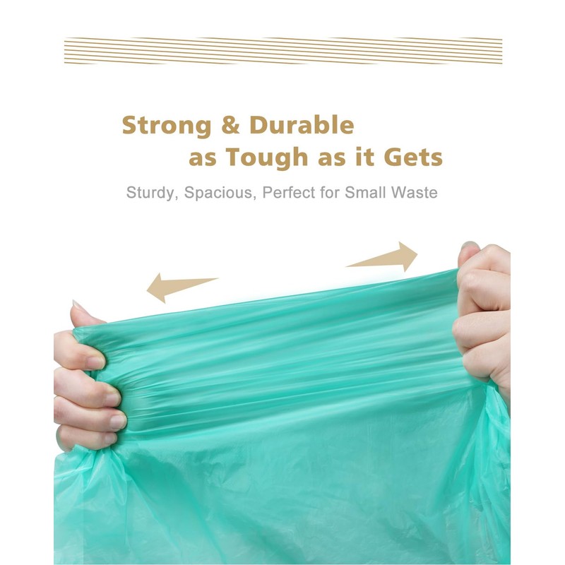 AYOTEE Compostable Trash Bags 4 Gallon Drawstring Trash Bags,100 Counts