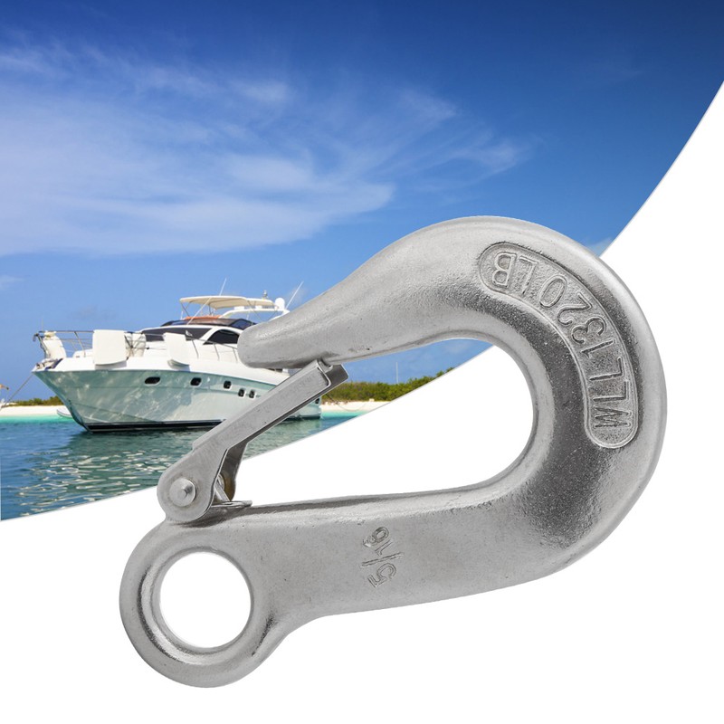 Durable Stainless Steel Clevis Slip Hook with Safety Latch Rowing